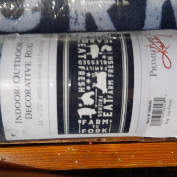 Rug Doormat Eat Fresh Farm To Fork Indoor Outdoor Rug Doormat Non-skid Backing - Picture 2 of 2